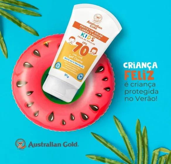 Protetor Solar Corporal Australian Gold Fps70 Kids Gel Creme 120ml - Imagem 4